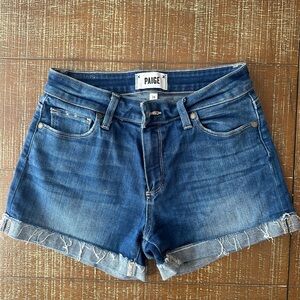 PAIGE Women's Dark Blue Jean Shorts